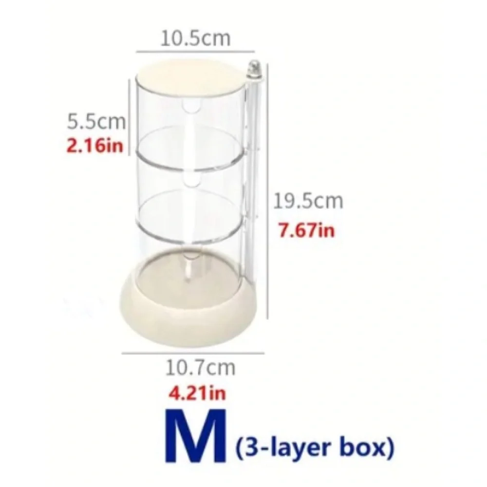 Rotating Transparent Powder Puff Container